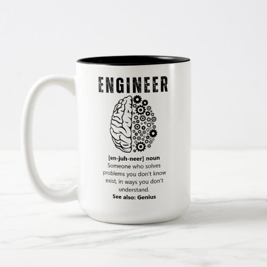 脳に栄養学的事実をおもしろい作る ツートーンマグカップ (左)