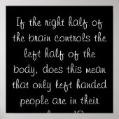 脳のもし右半分が左脳を支配している… ポスター (正面)