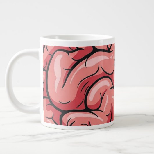 脳のパターン 巨大マグカップ ジャンボコーヒーマグカップ (左)
