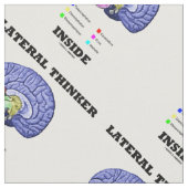 脳のユーモアの中の横の思考ギーク ファブリック (クローズアップ)