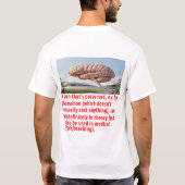脳の保存メッセージ (建物) Tシャツ (裏面)