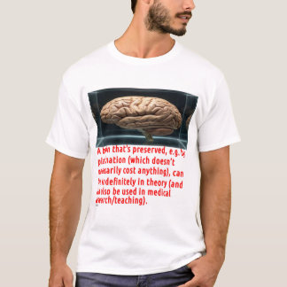 脳の保存メッセージ (立方体) Tシャツ