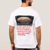 脳の保存メッセージ (立方体) Tシャツ (裏面)