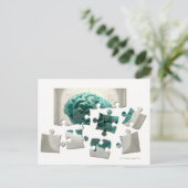 脳の分析、コンセプチュアル・コンピューターのアートワーク。 ポストカード (スタンド正面)