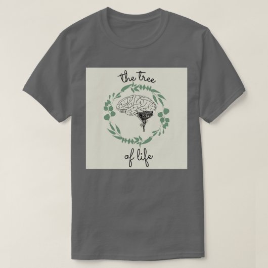 脳の小脳の生命の木1 Tシャツ (デザイン正面)
