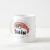 脳の文字おもしろいなし コーヒーマグカップ (正面左)