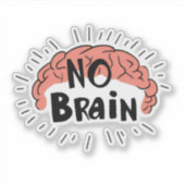脳の文字おもしろいなし シール (正面)