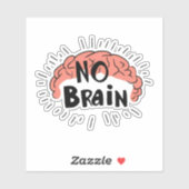 脳の文字おもしろいなし シール (シート)
