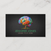 脳の木モザイクカラフル 名刺 (正面)