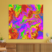 脳の粥抽象芸術 キャンバスプリント (インサイチュ (リビング))
