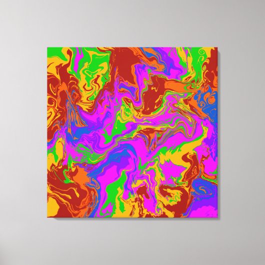 脳の粥抽象芸術 キャンバスプリント (正面)