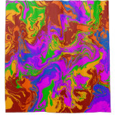 脳の粥抽象芸術 シャワーカーテン (正面)