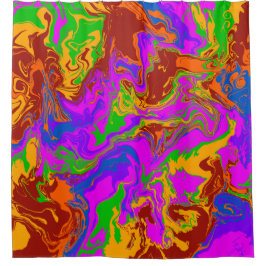 脳の粥抽象芸術 シャワーカーテン