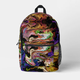 脳の粥抽象芸術 プリントバックパック