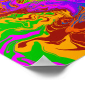 脳の粥抽象芸術 ポスター (角)