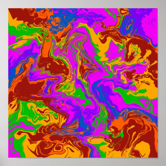 脳の粥抽象芸術 ポスター (正面)