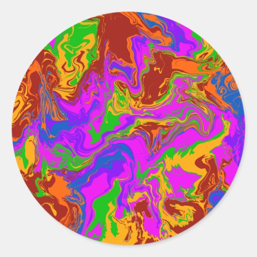 脳の粥抽象芸術 ラウンドシール (正面)