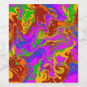 脳の粥抽象芸術 ワインラベル (シングルラベル)