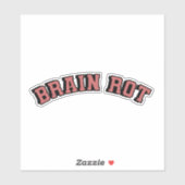 脳の腐ったブルゴーニュ色文字 シール (シート)