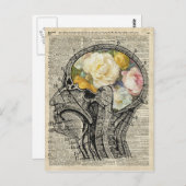 脳の花のフル自然恋人の辞書アート ポストカード (正面/裏面)