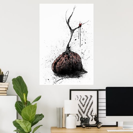 脳の苗木 ポスター (ホームオフィス)