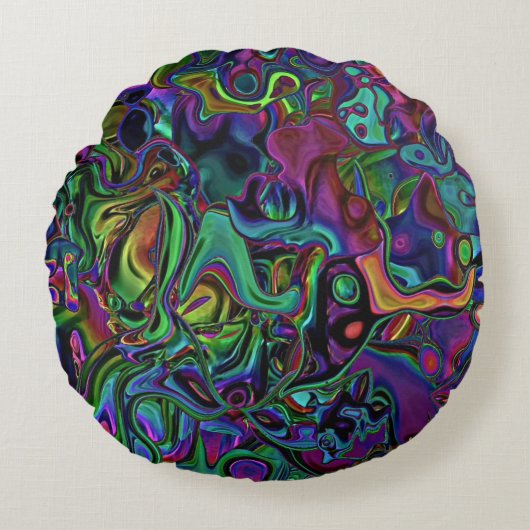 脳の融解円枕 ラウンドクッション (正面)