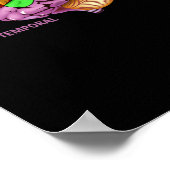 脳の解剖図のカラフル部分学 ポスター (角)