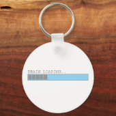 脳の負荷おもしろいは、男の子または女の子のおもしろいユーモア キーホルダー (正面)