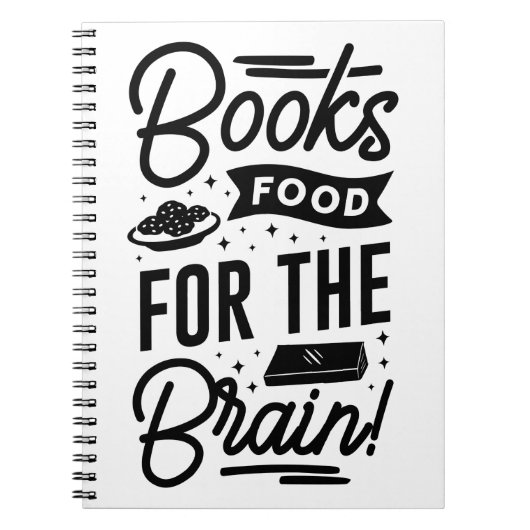 脳の食べ物を予約する ノートブック (正面)