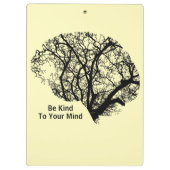 脳の黄色のクリップボードを心に優しい クリップボード (裏面)