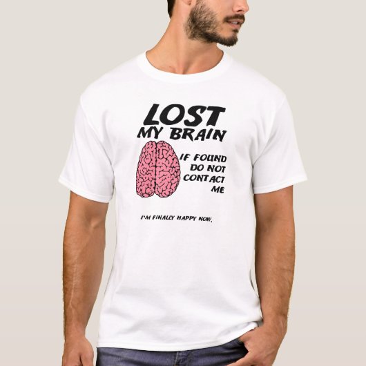 脳のTシャツがおもしろい見つからない Tシャツ (正面)
