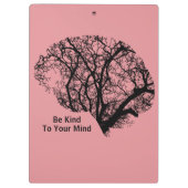 脳はあなたの心に優しいピンクのクリップボード クリップボード (裏面)