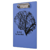 脳はあなたの心に親切にするダークブルーのクリップボード クリップボード (左)