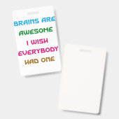 脳は素晴らし引用文 バッジ (正面＆裏面)