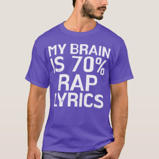 脳は70 ラップの歌詞 楽しいラッパー 音楽 ギフト Tシャツ