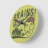 脳め! ラウンド壁時計 (傾斜)