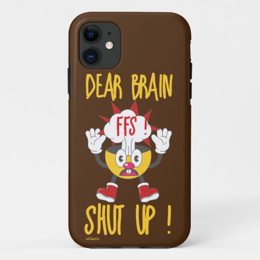 脳よ…お願いだから黙って!(笑)冗談交じりで、皮肉も込めて Case-Mate iPhoneケース (裏面)