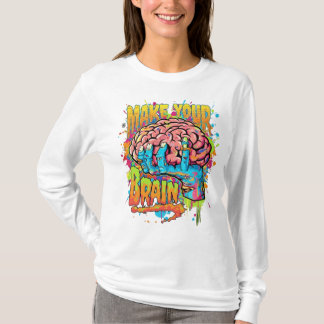 脳をアートにしよう Graffiti Style Tシャツ