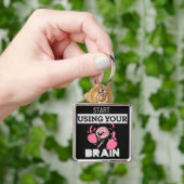 脳を使い始める |脳おもしろいデザイン キーホルダー (手)