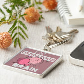 脳を使い始める |脳おもしろいデザイン キーホルダー (側面)