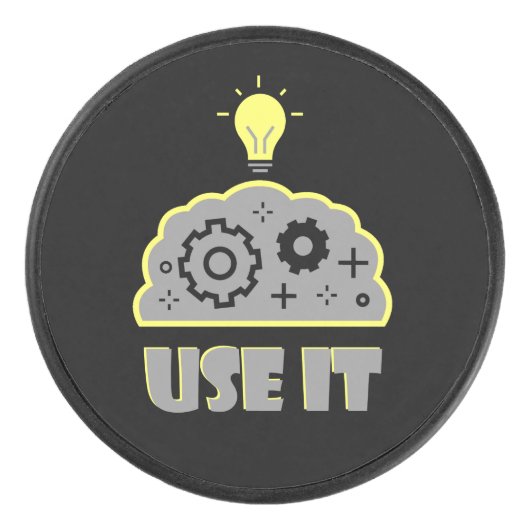 脳を使う アイスホッケーパック (正面)