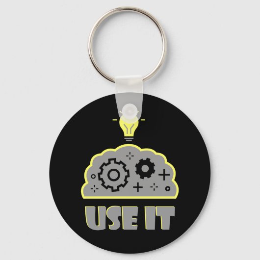 脳を使う キーホルダー (正面)