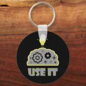 脳を使う キーホルダー (正面)