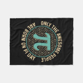 脳を使った自閉症を受け入れる神経多様性 フリースブランケット (正面(横))