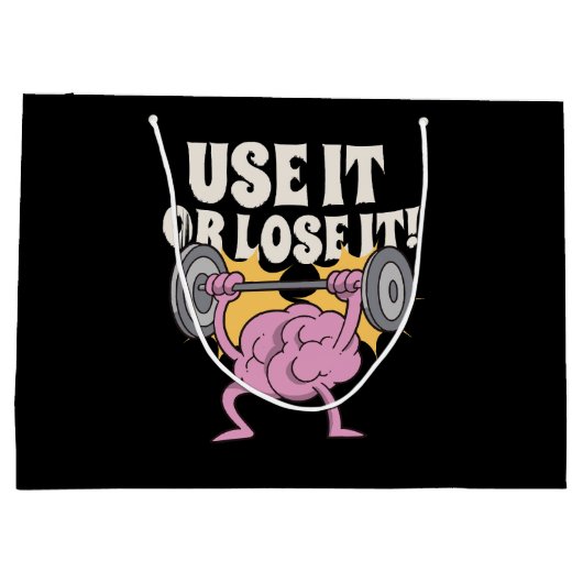 脳を使って訓練する ラージペーパーバッグ (裏面)