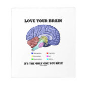脳を愛するそれが唯一の存在である（ユーモア） ノートパッド (正面)