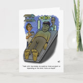 脳を折り畳んだグリーティングカード カード (正面)