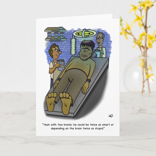 脳を折り畳んだグリーティングカード カード (黄色い花)