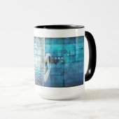 脳を持つデータ·サ学イエンス·マシン マグカップ (正面右)