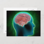 脳を持つ女性体の概念図2 ポストカード (正面/裏面)